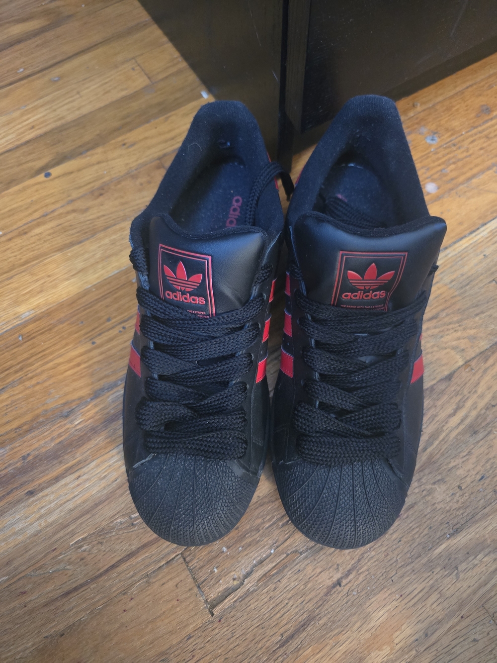 Adidas Superstar - Black and Red - US size 10.5